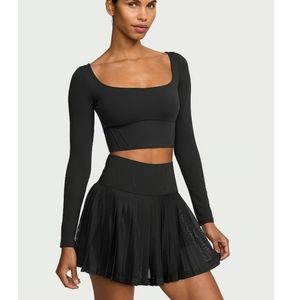 Victoria secret elevate mesh Black Pleated Skirt